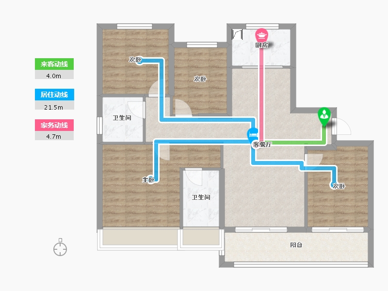 浙江省-绍兴市-保亿湖风雅园-99.21-户型库-动静线