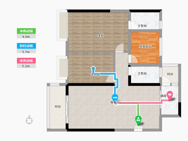 广东省-江门市-印象海伦湾-100.60-户型库-动静线