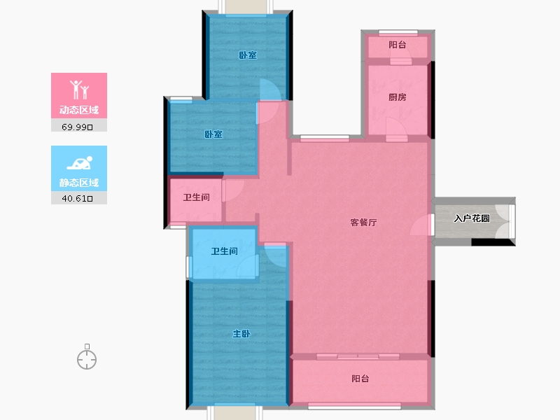 广东省-揭阳市-金贤新城天禧9栋-136.24-户型库-动静分区