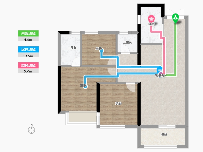 广东省-江门市-嘉福铭著-71.20-户型库-动静线