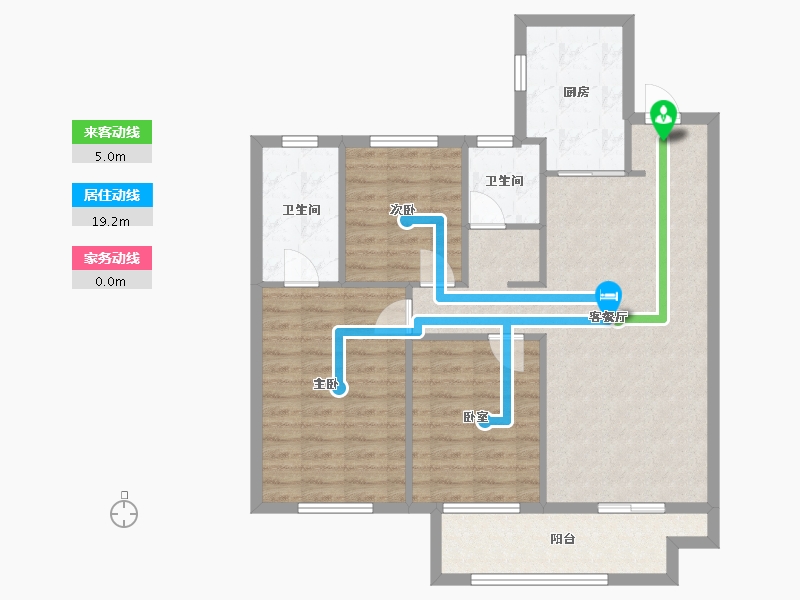 江苏省-徐州市-时代艺境-90.87-户型库-动静线