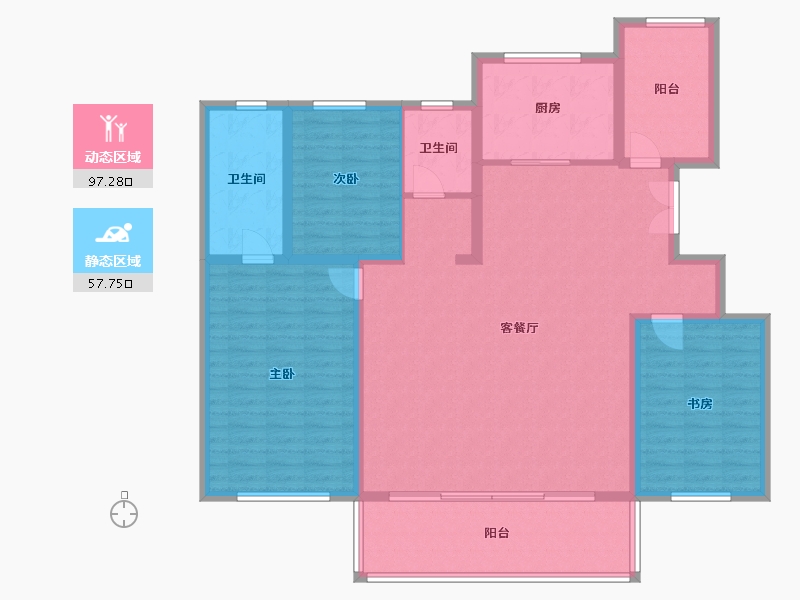 辽宁省-盘锦市-公园里-140.00-户型库-动静分区