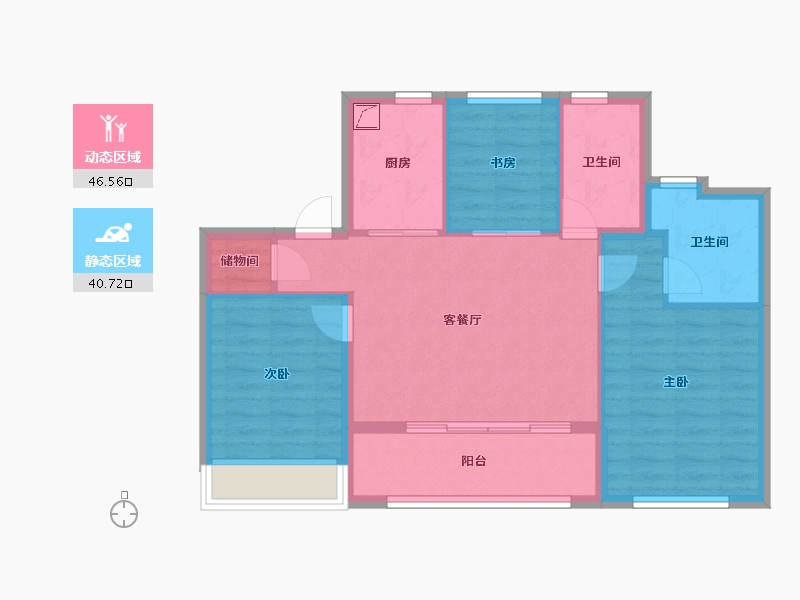 浙江省-绍兴市-保亿湖风雅园-78.40-户型库-动静分区