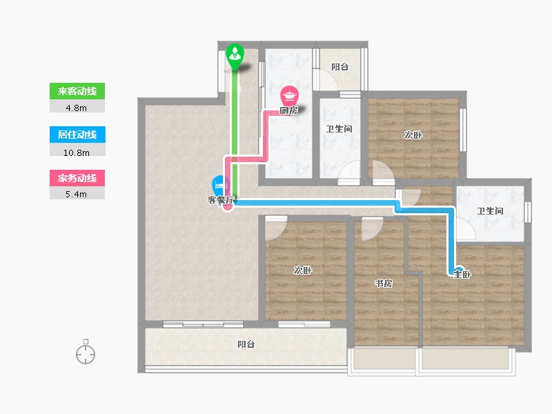 重庆-重庆市-电建洺悦府-116.36-户型库-动静线