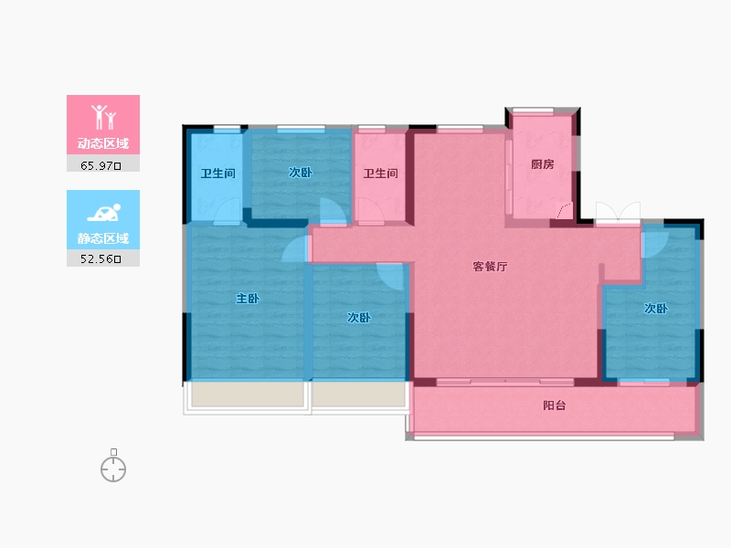 江苏省-无锡市-龙湖粼云上府-143.00-户型库-动静分区