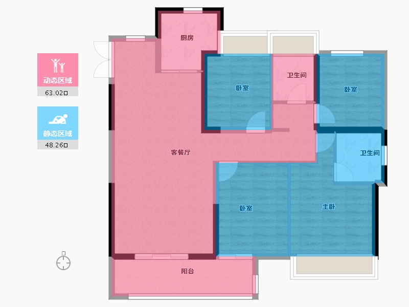 广东省-江门市-嘉福铭著-99.99-户型库-动静分区