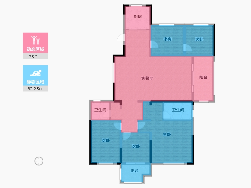 浙江省-台州市-星润凤凰里-143.00-户型库-动静分区