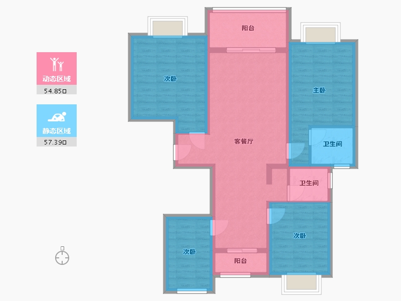 安徽省-安庆市-紫竹园-100.00-户型库-动静分区