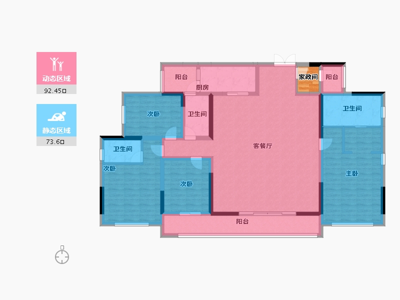 重庆-重庆市-印江州-151.19-户型库-动静分区