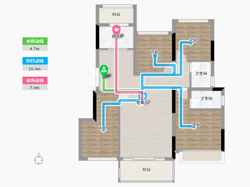 四川省-广安市-星辰天悦-107.00-户型库-动静线