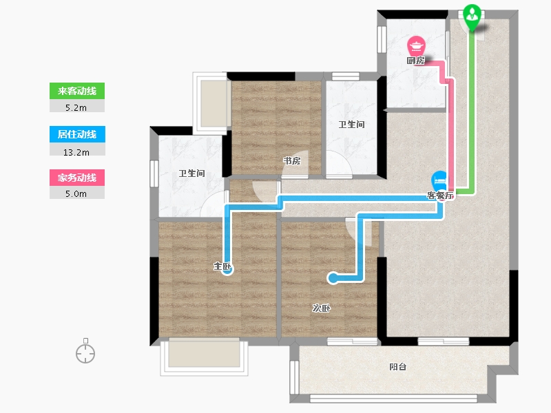 河南省-鹤壁市-融创御府-79.20-户型库-动静线