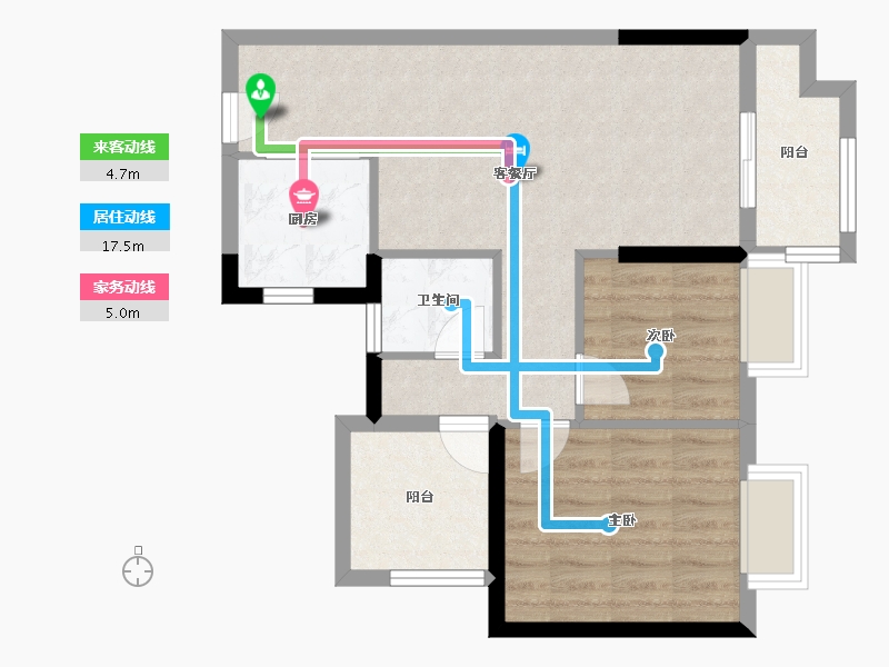 河南省-鹤壁市-融创御府-61.67-户型库-动静线