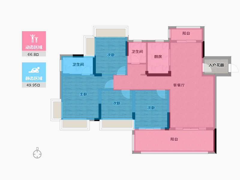 江西省-赣州市-华晨彩虹城三期-110.00-户型库-动静分区