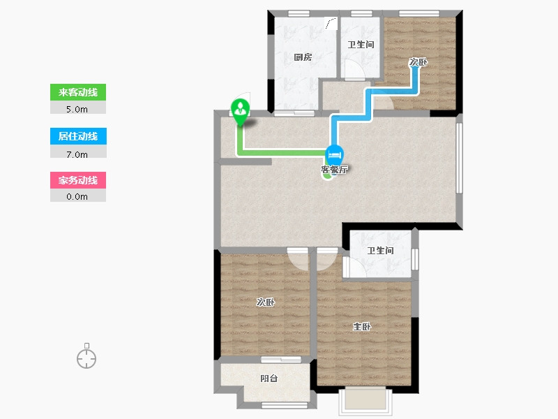 江苏省-徐州市-时代艺境-97.45-户型库-动静线