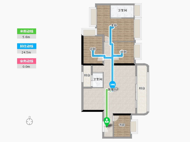 重庆-重庆市-仁和西里-115.84-户型库-动静线