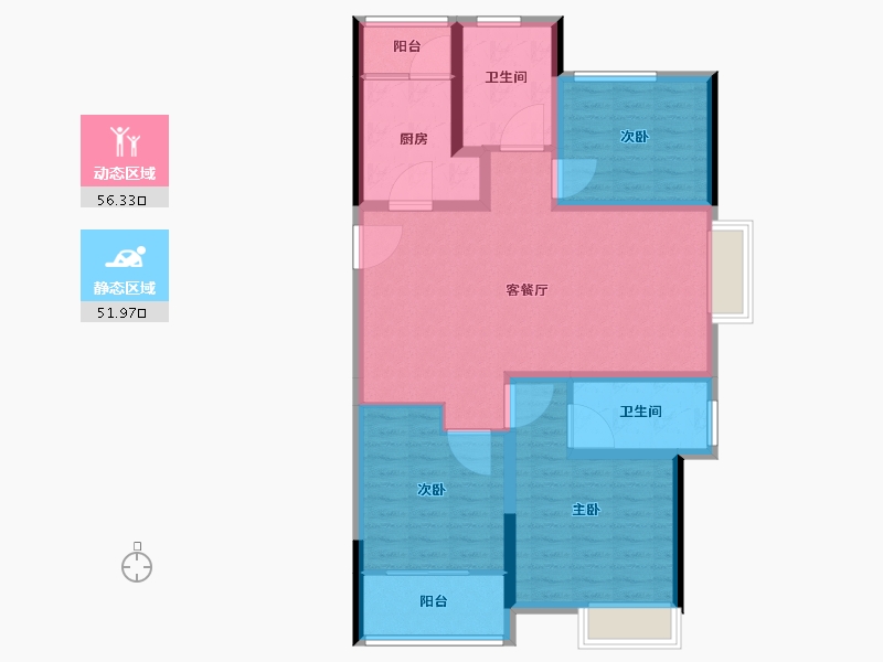 山东省-青岛市-京华海悦-96.80-户型库-动静分区