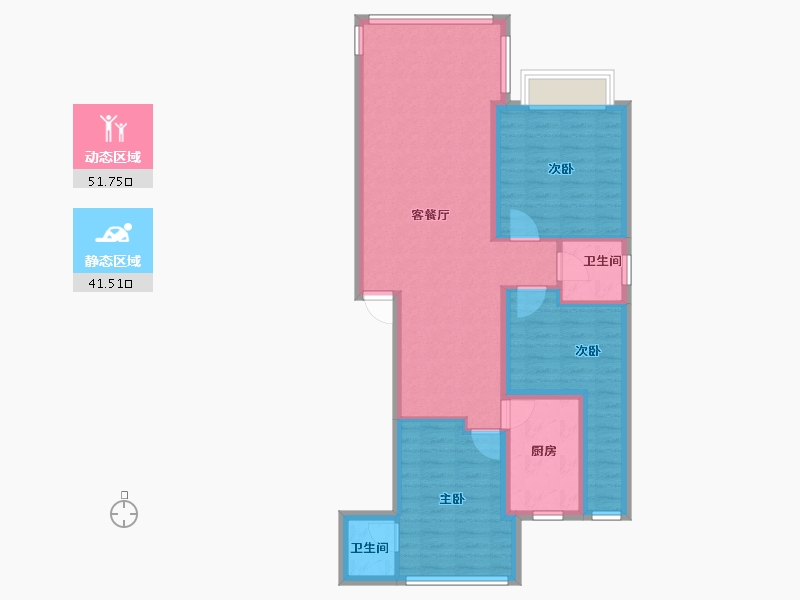 福建省-厦门市-和宁里1-5号楼-110.00-户型库-动静分区