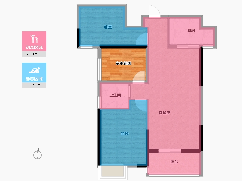 广东省-江门市-印象海伦湾-66.69-户型库-动静分区