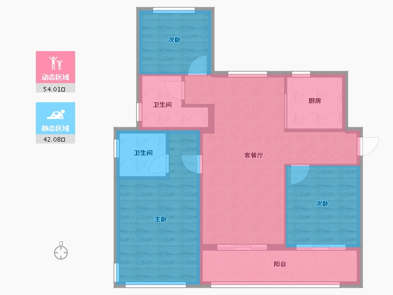 浙江省-绍兴市-保亿湖风雅园-86.41-户型库-动静分区