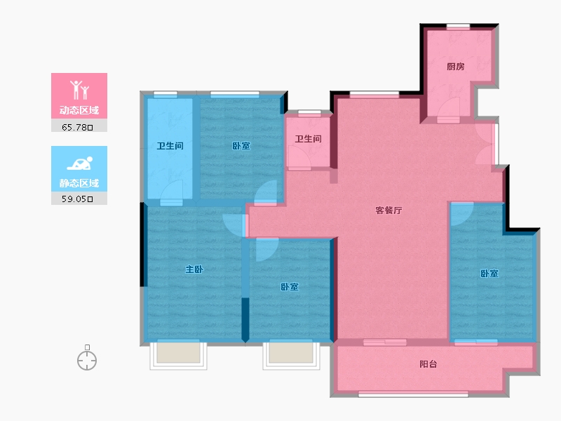 江苏省-徐州市-万城花开-112.12-户型库-动静分区