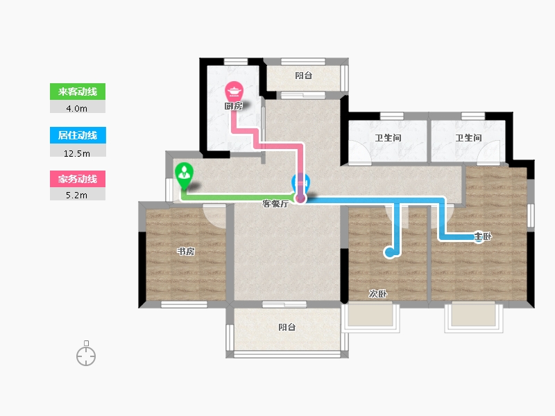 河南省-鹤壁市-融创御府-82.40-户型库-动静线