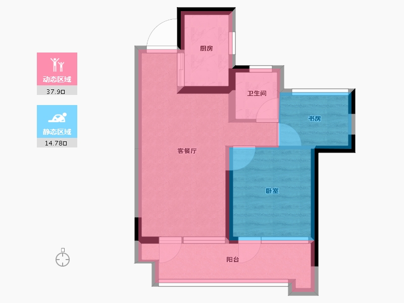 山东省-烟台市-悦岛蓝湾-45.78-户型库-动静分区