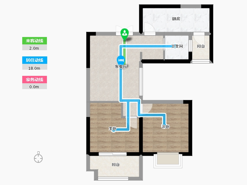 陕西省-西安市-紫薇东进-70.00-户型库-动静线