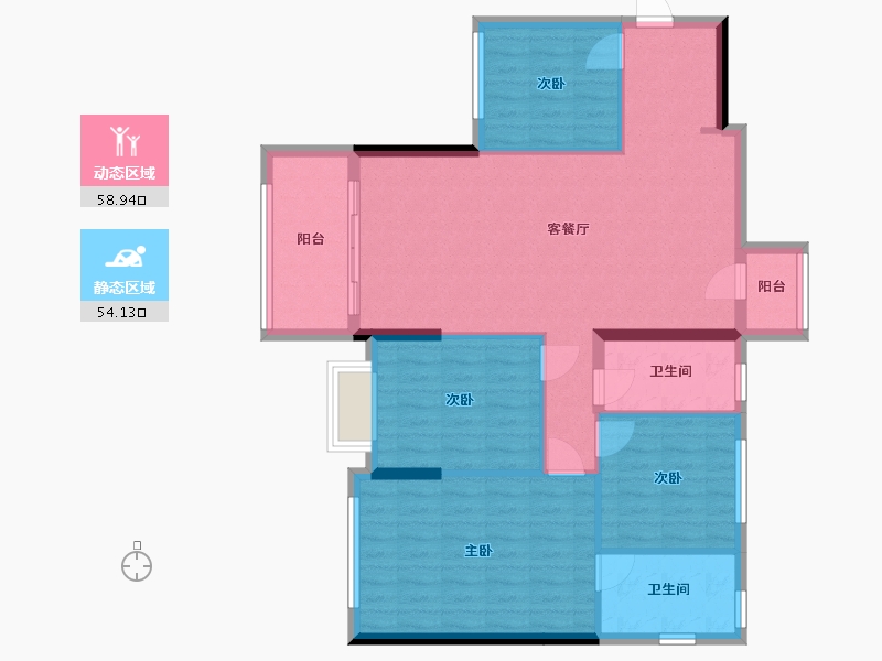 广东省-湛江市-御景鸿庭-100.00-户型库-动静分区