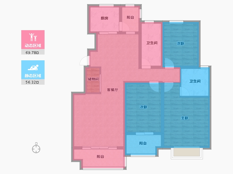 山东省-青岛市-裕东新府-112.01-户型库-动静分区