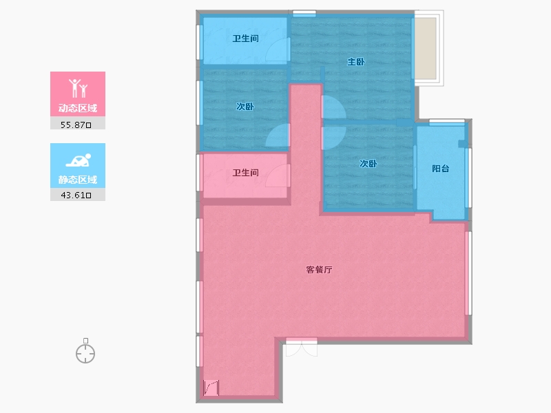 福建省-福州市-恒宇国际华府-99.00-户型库-动静分区