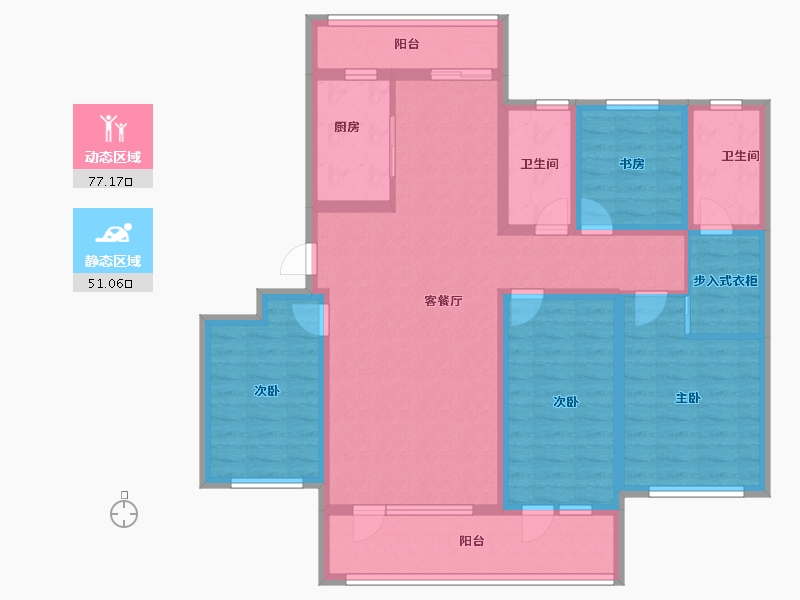 山东省-青岛市-裕东新府-112.80-户型库-动静分区