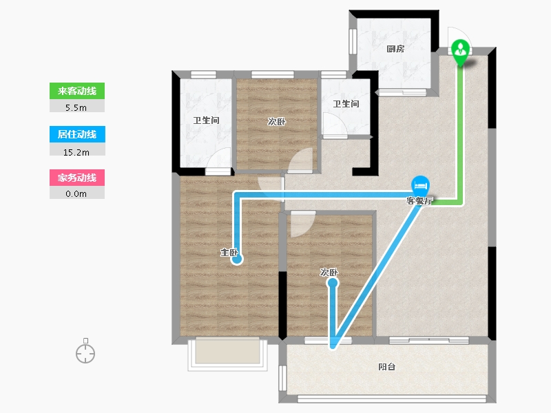 浙江省-金华市-永康一方万达广场-91.20-户型库-动静线