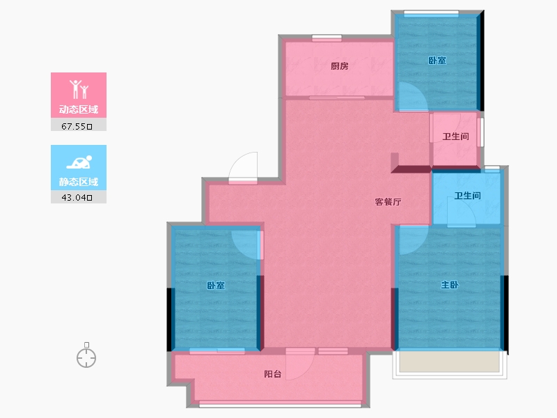 山东省-青岛市-高实城-100.01-户型库-动静分区