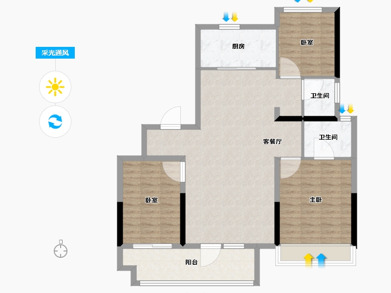 山东省-青岛市-高实城-100.01-户型库-采光通风