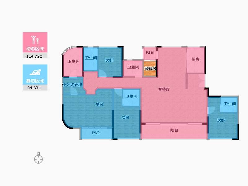 浙江省-温州市-瑞安紫金堡-192.76-户型库-动静分区