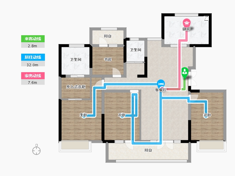 陕西省-西安市-世园·林语-134.85-户型库-动静线