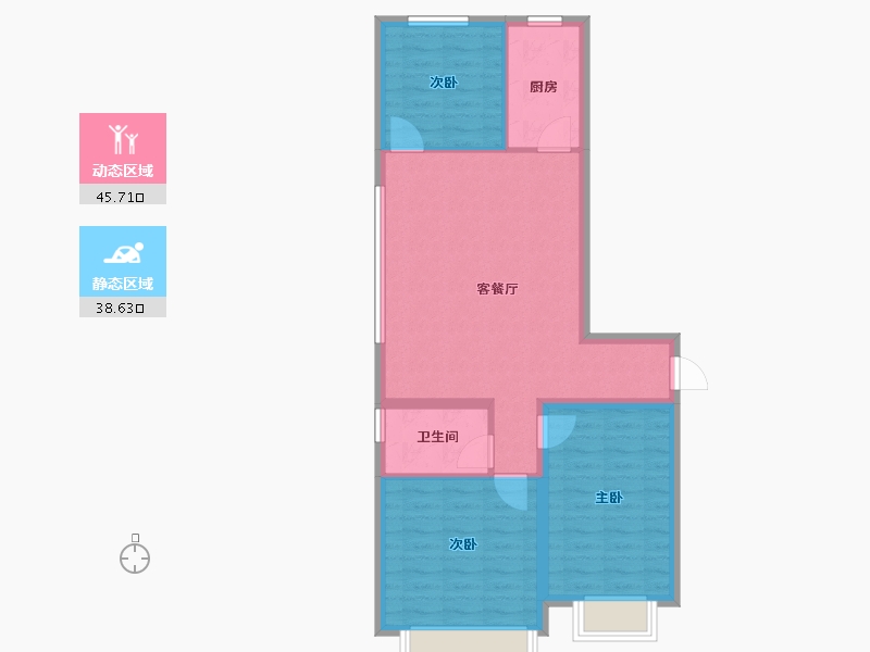 山东省-烟台市-万光山海城B区御山海-75.99-户型库-动静分区