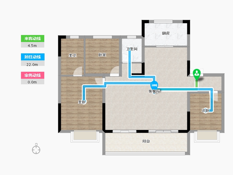 山东省-烟台市-龙樾府-114.59-户型库-动静线