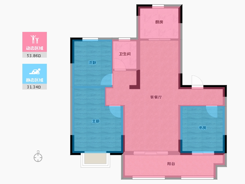 江苏省-南通市-崇明岛大爱城-76.01-户型库-动静分区