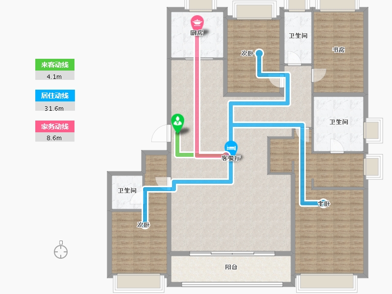 浙江省-温州市-万科翡翠天地-181.11-户型库-动静线