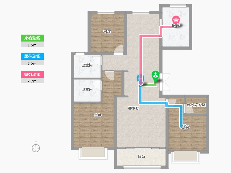 山东省-青岛市-海尔产城创珺玺-105.60-户型库-动静线