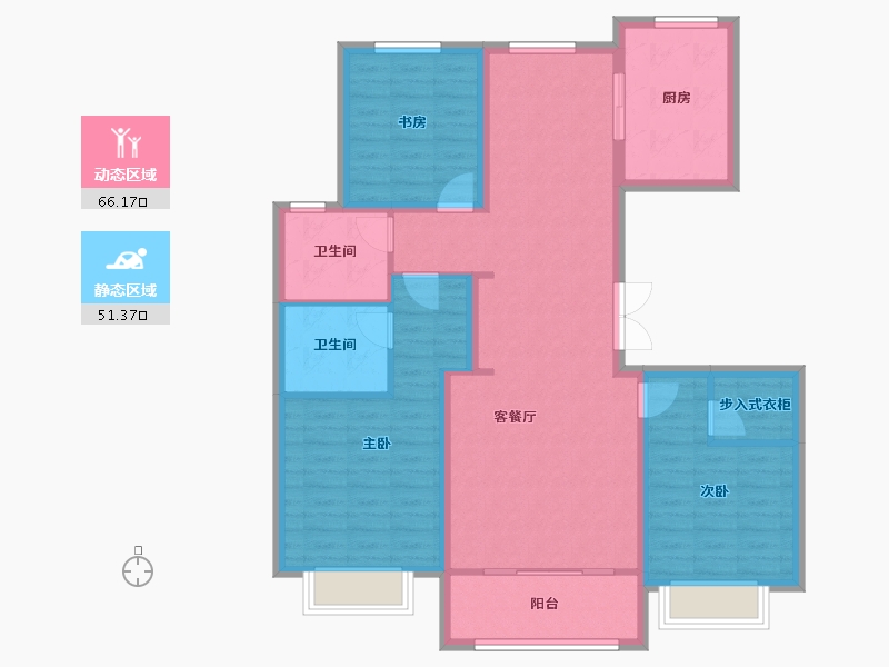 山东省-青岛市-海尔产城创珺玺-105.60-户型库-动静分区