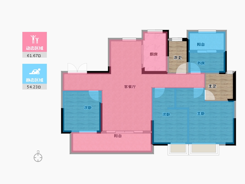 湖南省-长沙市-浏阳万达广场-114.40-户型库-动静分区