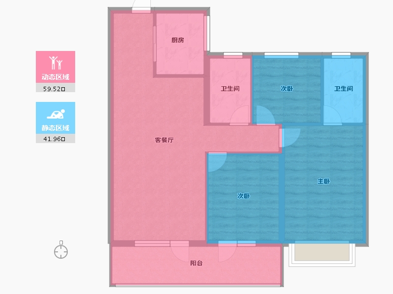 山东省-青岛市-中国中铁诺德澜湾-92.00-户型库-动静分区