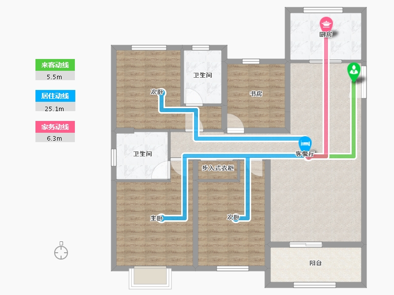 江苏省-徐州市-悦景华府-113.56-户型库-动静线