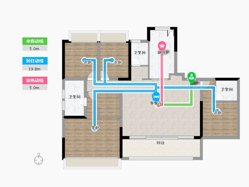 江苏省-无锡市-和玺-135.01-户型库-动静线