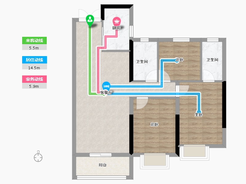 广东省-江门市-嘉福铭著-80.01-户型库-动静线