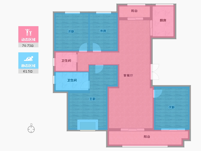 江苏省-徐州市-悦景华府-118.41-户型库-动静分区