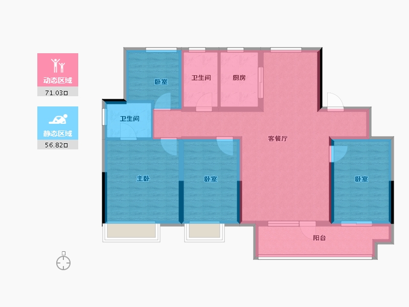 山东省-青岛市-高实城-114.40-户型库-动静分区