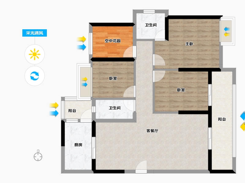 广东省-江门市-印象海伦湾-97.53-户型库-采光通风